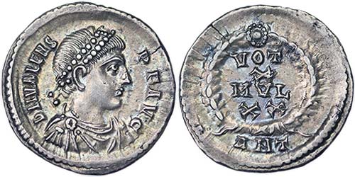 Empire Valens (364-378 AD) Siliqua ... 