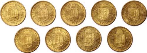Austria LOTS  Lot 9 coins: 8 ... 