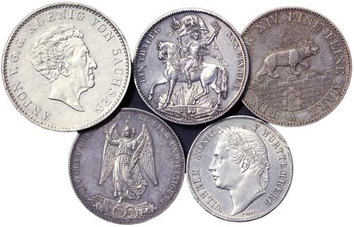 Germany LOTS  Lot 5 coins. Thaler ... 
