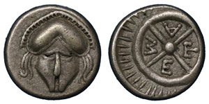 Thrakien (D)Mesembria, Diobol 430-350 BC. ... 
