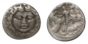  L. Plautius Plancus, 47 BC.Silver denarius, ... 