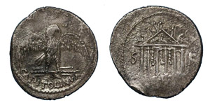 Petillius Capitolinus, 41 BC.Silver ... 