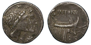  M. Fonteius, 108-107 BC.Silver denarius, ... 