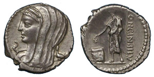 Q. Cassius Longinus, 55 BC.Silver ... 