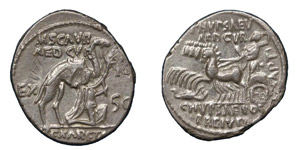 M.Aemilius and P.Plautius, 58 BC.Silver ... 
