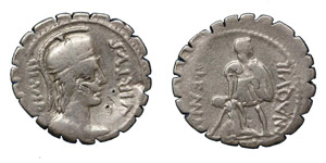  Mn. Aquillius 71 BC.Silver denarius Rome ... 
