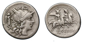  C. Terentius Lucanus, 147 BC.Silver ... 
