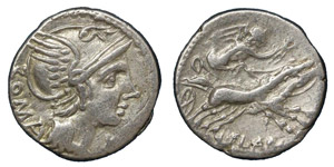 L. Flaminius Chilo, 109/108 BC.Silver ... 