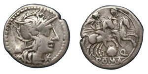  T Quinctius Flamininus, 126 BC.Silver ... 
