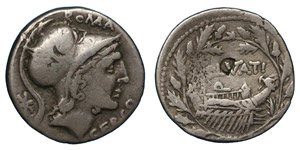 Q. Lutatius Cerco, 109-108 BC.Silver ... 