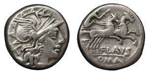 Decimius Flavius, 150 BC.Silver ... 