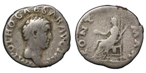 Otho, 69.Silver Denarius, Rome.Bare head ... 