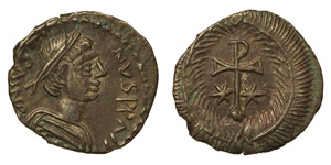 Justin IIø 565-578(D), 1/2 Siliqua RAVENNA, ... 