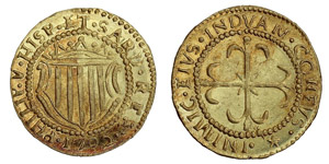 Cagliari Philip V Scudo doro 1702 GOLD ... 