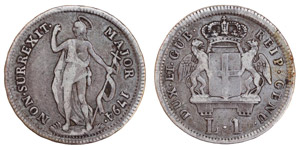 Genua Reform Coinage 1 Lira 1794  D/ DUX ET ... 