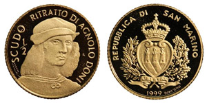 San Marino modern minting ( 1974-2015 )1/2 ... 