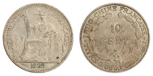 Französisch-Indochina - 10 Cents 1928 A (KM ... 