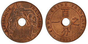 Französisch-Indochina - 1 Cent 1923 (KM ... 