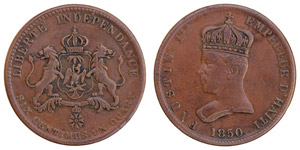 Haiti - Faustin I (1849-1859) 6-1/4 Centimes ... 