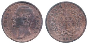 Sarawak - Brooke Rajah 1 Cent 1880 (KM 6) ... 