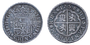 Spanien - Ferdinand VI (1746-1759) 2 Reales ... 
