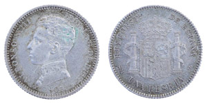 Spanien - Alfonso XIII 1 Peseta 1903 Silver ... 