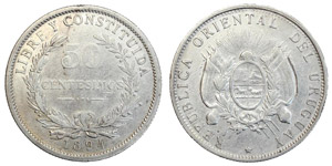 Uruguay - Republic 50 Centesimos 1894 (KM ... 