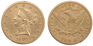 Vereinigte Staaten - (B)10 Dollar 1901 S.San ... 