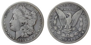 Vereinigte Staaten - Morgan Dollar 1892 CC ... 
