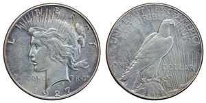 Vereinigte Staaten - Peace Dollar 1927 S (KM ... 