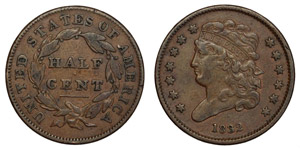 Vereinigte Staaten - 1/2 Half Cent 1832 (KM ... 