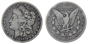Vereinigte Staaten - Morgan Dollar 1891 CC ... 