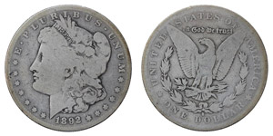 Vereinigte Staaten - Morgan Dollar 1892 S ... 