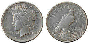 Vereinigte Staaten - Peace Dollar 1921 ... 