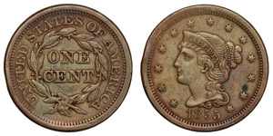Vereinigte Staaten - 1 Large Cent 1855 gr. ... 