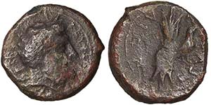 Sicily Agyrion (Agira)  Hemidrachm 344-339 ... 