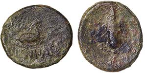 Sicily Henna  Bronze 200-150 BC Ø 14,5 mm ... 