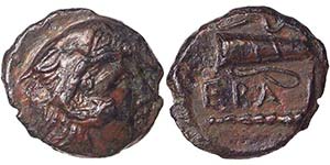 Sicily Heraclea Minoa  Bronze 405 BC Ø 13 ... 