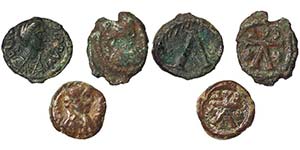   Lot with 3 Ae Pentanummion: 2 pieces of ... 