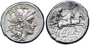 Republic Pinarius Natta (149 BC) Denarius ... 