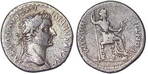 Empire Tiberius Denarius Rome Ø 18 mm ... 