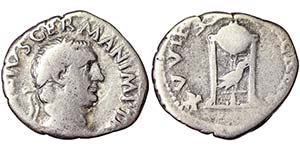 Empire Vitellius (69 AD) Denarius Rome Ø 19 ... 