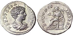 Empire Geta (209-211 AD) Denarius Rome Ø 19 ... 