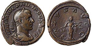Empire Philip I (244-249 AD) Sestertius 244 ... 