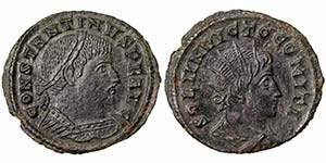 Empire Costantinus I (307-337 AD) Follis ... 