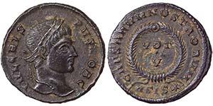 Empire Crispo (317-326 AD) Small bronze ... 