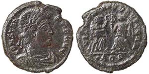 Empire Costante (337-350 AD) Follis 347-348 ... 