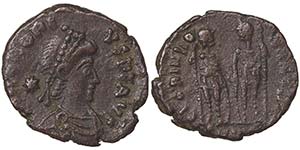 Empire Honorius (393-423 AD) Nummus Ø 16,5 ... 