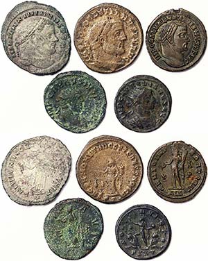 Empire  Lot with 5 pieces: Maximianus ... 