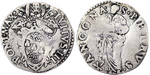 Italian States Ancona Julius III (1550-1555) ... 